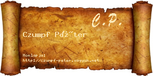 Czumpf Péter névjegykártya