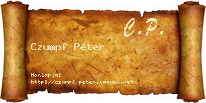 Czumpf Péter névjegykártya